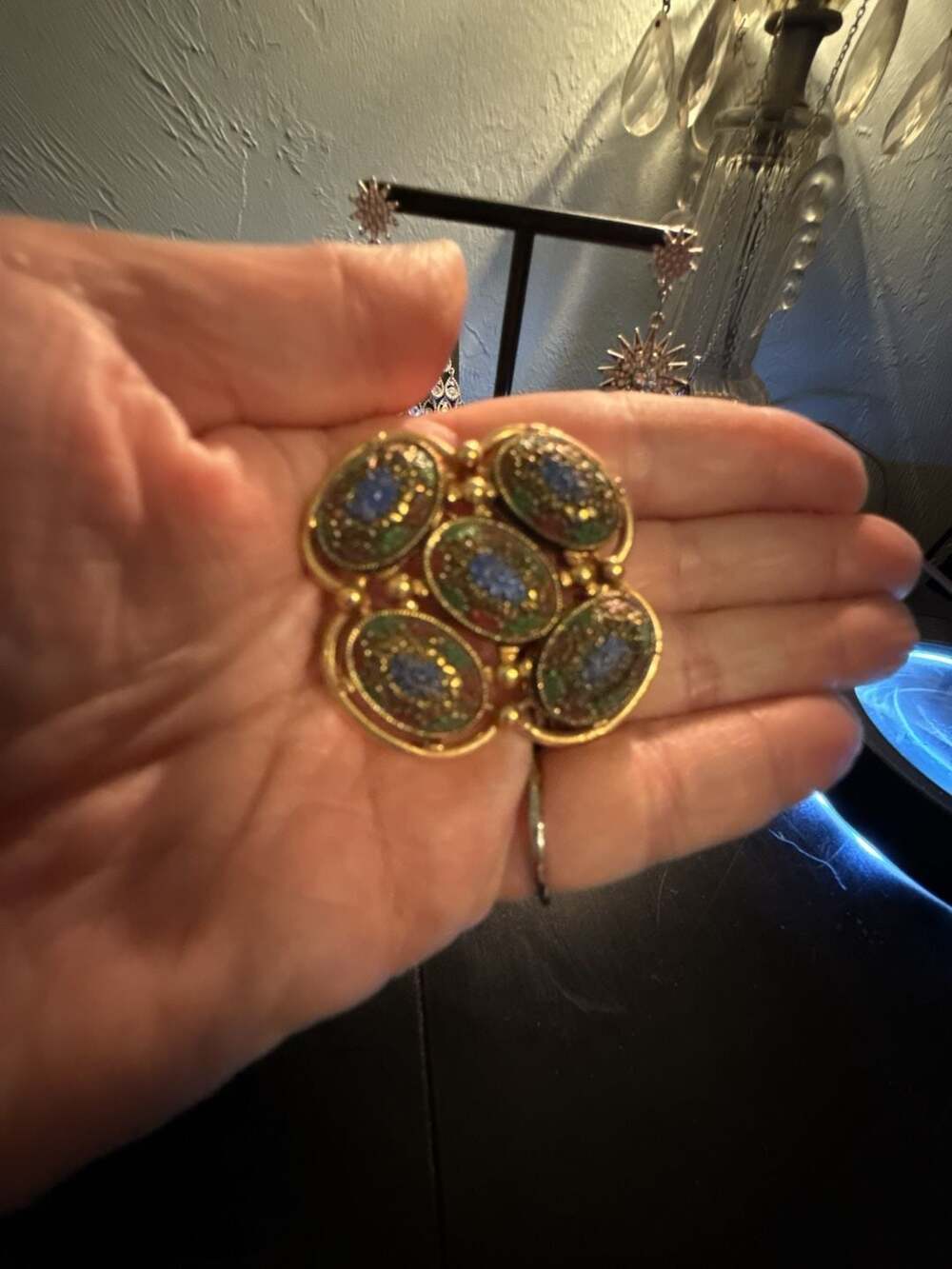 Vintage Sarah Coventry 1968 'Lights of the East' Brooch and Clip-On Earring Set
